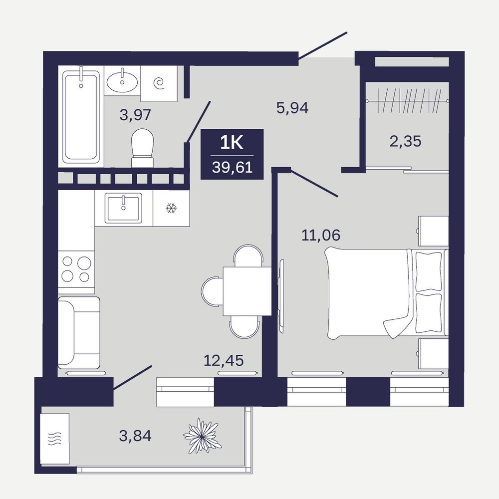 Планировка: Формат уточняется 39.6 м² в ЖК Дом на Ямской, Дом Обороны