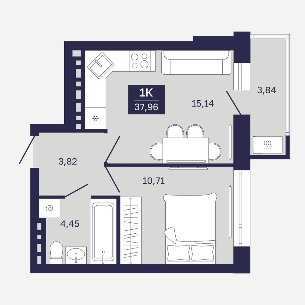 Планировка: Формат уточняется 38 м² в ЖК Дом на Ямской, Дом Обороны