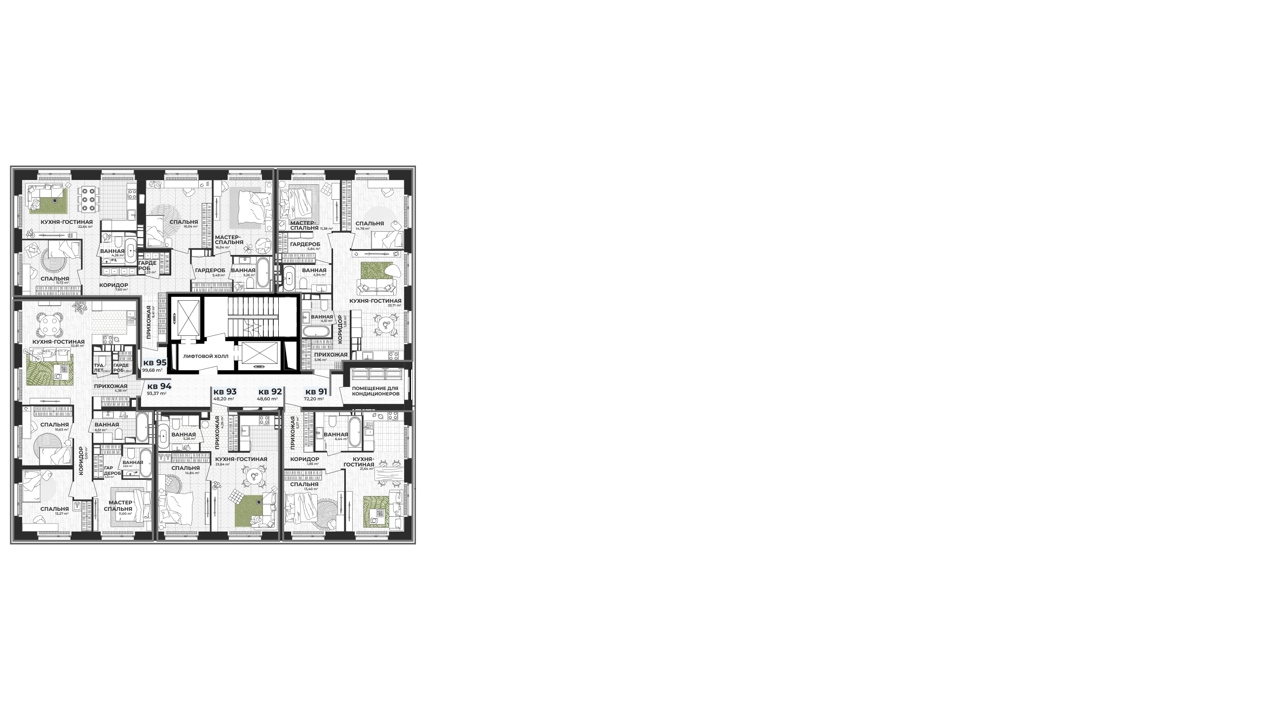 1-комнатная квартира, 48.6 кв.м, МОЖНО ПАРКОВЫЙ, изображение-2